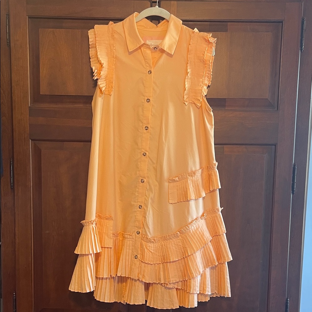 Anthropologie Peach Sleeveless Dress